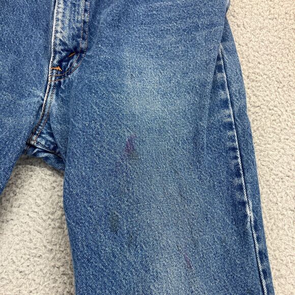 Levi's Jeans Mens 34x31 Blue Denim Regular Fit Straight Flat Front Faded Preppy - Picture 5 of 8